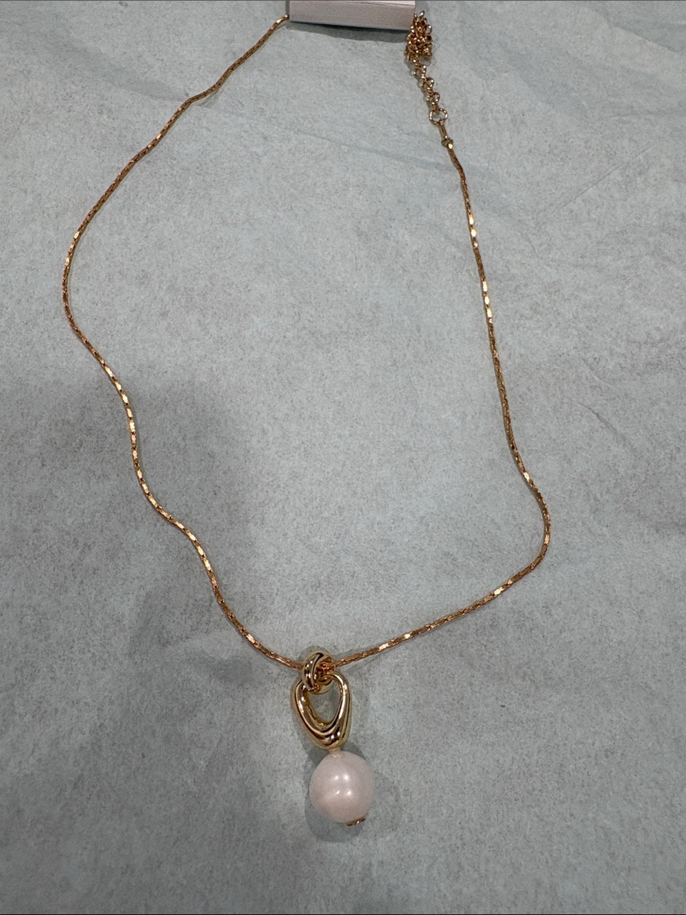 Lucky Brand Gold-Tone Necklace with Pearl-Like Ivory Drop